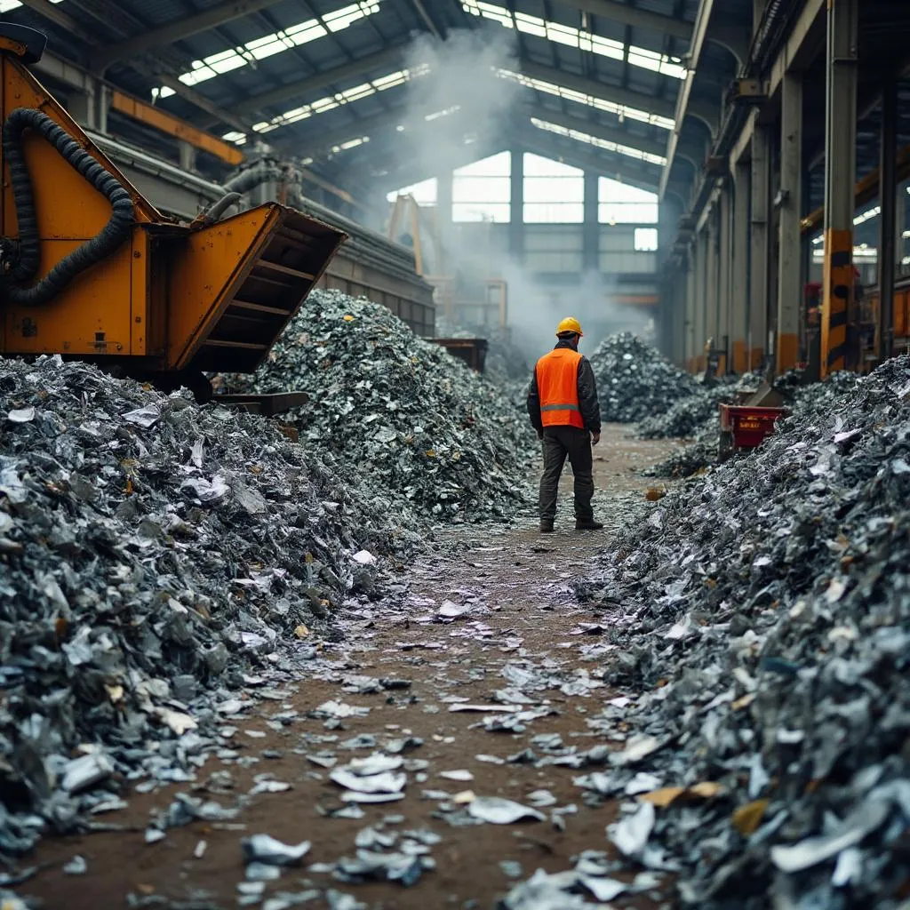 Planta de procesamiento de materiales reciclados